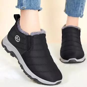 Модные ботинки женские зимние повседневные женские туфли на платформе Slip On Keep Warm Shoes женские водонепроницаемые ботильоны мягкие зимние ботинки Botas Mujer 36