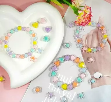 Модные браслеты для самостоятельного изготовления круглых ювелирных изделий, ожерелье прозрачное 9*10 мм для брелка, свободные бусины 20 шт., аксессуары для ювелирных изделий, акрил жёлтый