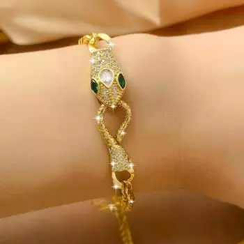 Модные браслеты для женщин. Ювелирные изделия. золотой