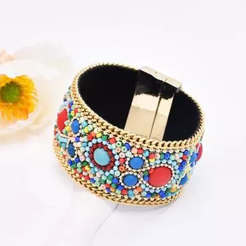 Модные браслеты из бисера для женщин. Ювелирные изделия разноцветный