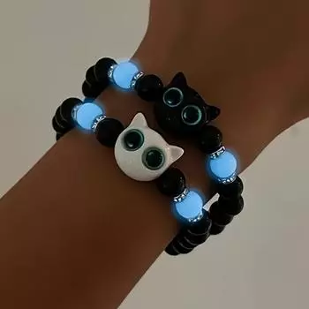 Модные браслеты из бисера для женщин. Ювелирные изделия чёрный