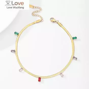 Модные браслеты на щиколотку, женские пляжные аксессуары, браслет на щиколотку, браслет на ногу из нержавеющей стали, сандалии, украшения для ног 22cm золотой