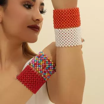 Модные браслеты Strand для женских украшений красный