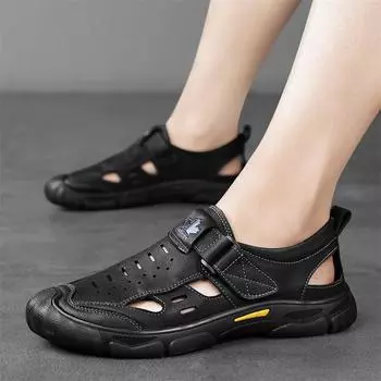 Модные брендовые кожаные мужские повседневные туфли с дышащей мягкой подошвой, офисные мокасины, модные брендовые мокасины, деловая обувь для вождения 38 чёрный