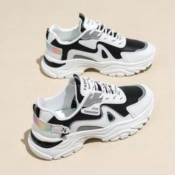 Модные брендовые кроссовки женские туфли на танкетке дизайнерские белые туфли женские кожаные теннисные спортивные туфли на толстой подошве женские Zapatillas Mujer 35 серый