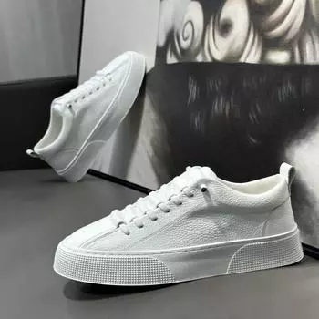 Модные брендовые мужские кожаные повседневные туфли для мужчин, слипоны, белые мокасины, модные балетки, спортивная обувь, роскошная обувь Chaussure Hommes 39 белый