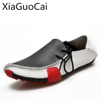 Модные брендовые мужские мокасины, лоферы, повседневная мужская обувь для вождения, лето-осень, водонепроницаемые мужские мокасины на плоской подошве, W3 35 6.5 чёрный