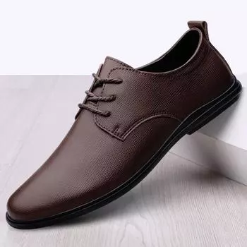 Модные брендовые повседневные кожаные туфли, классические однотонные мужские туфли-оксфорды на шнуровке, обувь ручной работы, мужские деловые туфли, кроссовки 39