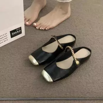 Модные брендовые шлепанцы, летние новые закрытые тапочки, верхняя одежда, женская мода, туфли-мюли, туфли на плоской подошве, пляжные сандалии 35 бежевый