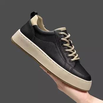 Модные брендовые туфли для мужчин, новые модные белые мужские повседневные кожаные кроссовки, мужская спортивная обувь на плоской подошве, Tenis Masculino Zapatillas Hombre 38 чёрный