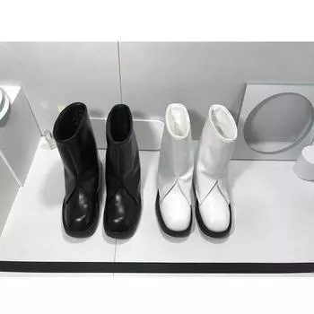 Модные брендовые женские ботинки Ботильоны Роскошные дизайнерские туфли Трендовые современные ботинки Осень-зима Удобная обувь без застежек Chaussure Femme 3 белый