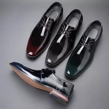 Модные британские деловые туфли с ярким лицом, толстые, с заостренным носком, большие размеры 38-48, дизайнерские новые кожаные туфли для мужчин 38