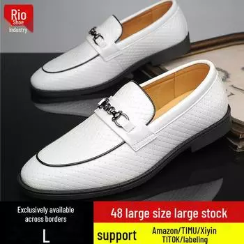 Модные британские кожаные мокасины большого размера 48 Size 43 королевский синий