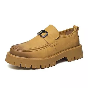 Модные британские ретро-тренды, мужские кожаные туфли 2024 года, весна-осень, новые дизайнерские туфли с низкой посадкой для мужчин в британской рабочей одежде 38 чёрный