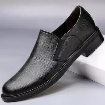 Модные британские туфли-лоферы для мужчин, натуральная кожа, брендовые оксфорды, модные туфли для взрослых, деловая обувь для джентльменов 38 чёрный