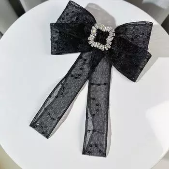 Модные броши-бабочки в виде ленты для женщин, стразы, кристаллы, сердце, бант, воротник, булавка, рубашка, галстук, свадебные украшения, подарки