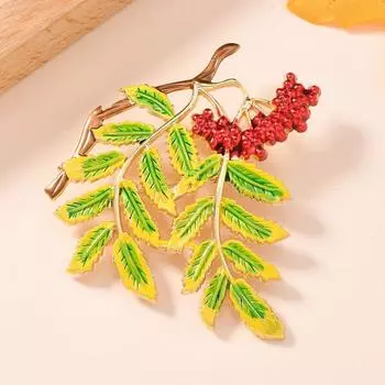 Модные броши для женских украшений красный