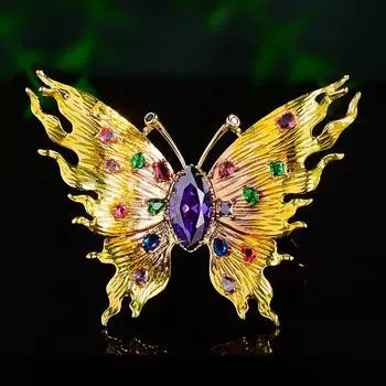 Модные броши для женских украшений синий