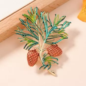 Модные броши для женских украшений зелёный