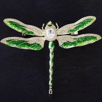 Модные броши-стрекозы для женщин и девочек, брошь со стразами, подарки на день рождения