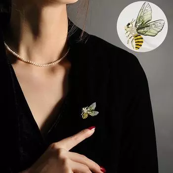 Модные броши в виде пчелы для женщин, одежда, пальто, вечеринка, лацкан, булавка, аксессуары, подарок 1pc