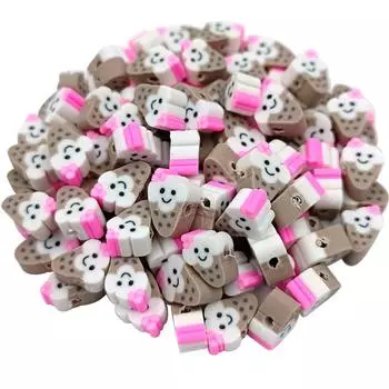 Модные бусины для изготовления ювелирных изделий Креативные бусины 10 шт. Свободные бусины Мультяшное мороженое Свободные бусины Материалы ручной работы Мягкая керамика Style 5