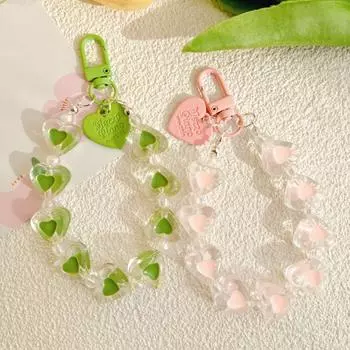 Модные бусины Love Keychain Акриловая сумка Подвеска Прозрачные бусины Брелок Подарки для лучших друзей фиолетовый