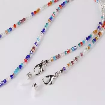 Модные бусины-маска, очки двойного назначения, ремешок с кристаллами, тканые бусины, цепочка для очков, цепочка-маска, ожерелье, ювелирные изделия, цепочка для наушников