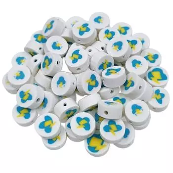 Модные бусины с символами погоды, мягкая керамика, 20 шт., материалы ручной работы «сделай сам», для серег, ожерелий, маркировки ювелирных изделий Rainbow