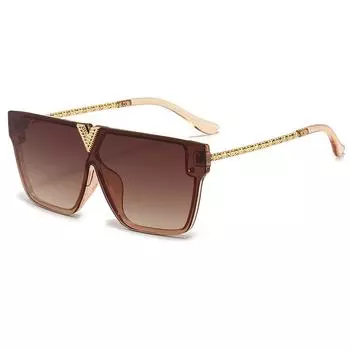 Модные цельные солнцезащитные очки. Металлические солнцезащитные очки. Мужские и женские модные универсальные солнцезащитные очки.