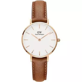 Модные часы Daniel Wellington PETITE DURHAM с кожаным ремешком из розового золота, 28 мм