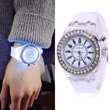 Модные часы Наручные часы Часы Часы Crystal Водонепроницаемые часы Кварцевые часы Спортивные часы Женские часы темно-синий