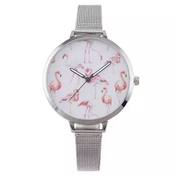 Модные часы женские кварцевые часы с большим циферблатом и миланским ремешком