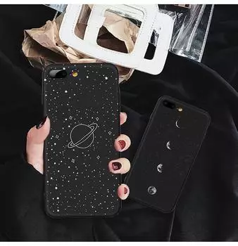 Модные чехлы для телефонов с рисунком для Huawei iPhone Samsung Xiaomi Redmi Мягкие силиконовые тонкие задние крышки iPhone 6/6S чёрный