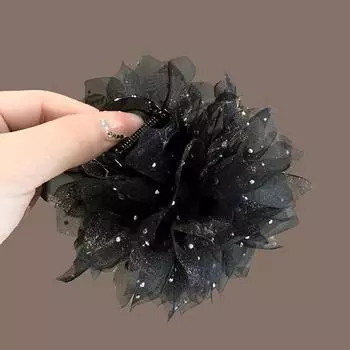 Модные черные цветы перья заколка для волос для женщин акула хвостик клип головной убор аксессуары 1pc