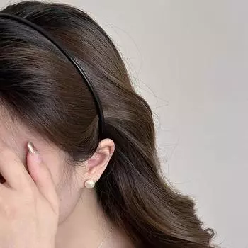 Модные черные хаки стиль стройные ПУ винтажные повязки на голову для женщин девочек ободок для вечеринки подарка резинки для волос аксессуары