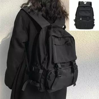 Модные черные школьные рюкзаки Рюкзак большой емкости Рюкзак для студентов 291344cm чёрный