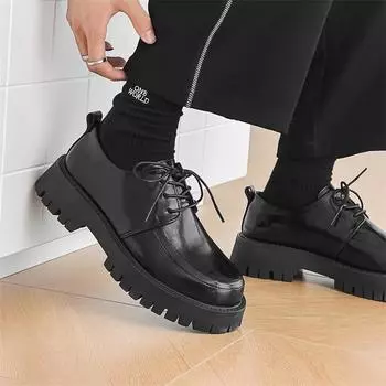 Модные черные туфли Дерби для мужчин. Модные новые дизайнерские стили. Деловые, для отдыха на природе, для вечеринок, для офиса, для свадьбы. Качественная обувь для взрослых. 38 чёрный