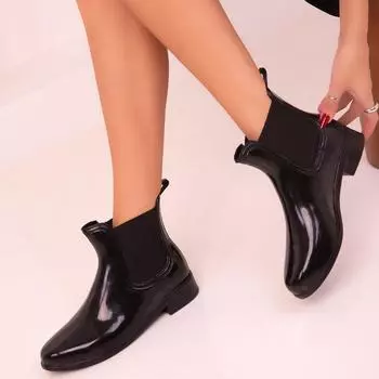 Модные черные женские сапоги и ботильоны