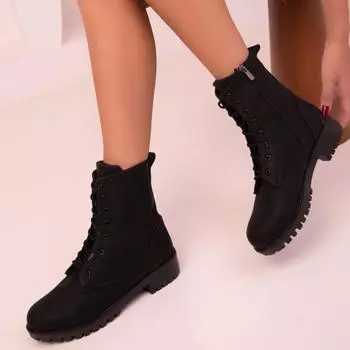 Модные черные женские сапоги и ботильоны