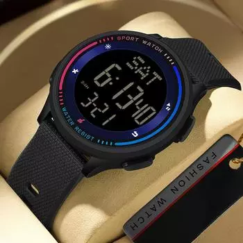 Модные цифровые часы для подростков и студентов, модные спортивные часы для активного отдыха, водонепроницаемые, детские часы с функцией остановки на запястье