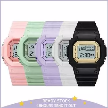 Модные цифровые часы, унисекс, спортивные часы чёрный