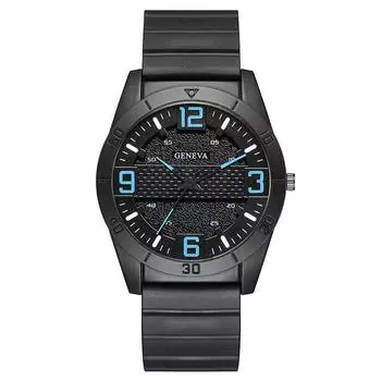 Модные цифровые черные мужские часы мужские часы силиконовый ремешок мужские часы синий