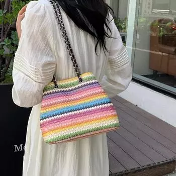 Модные цветные швейные нитки женские сумки через плечо модные многофункциональные высококачественные сумки через плечо большой вместимости