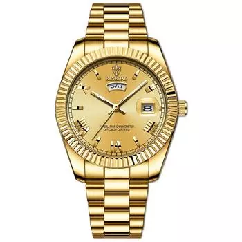 Модные деловые часы для мужчин, роскошные брендовые, классического дизайна, стальные кварцевые наручные часы, модные мужские водонепроницаемые светящиеся часы