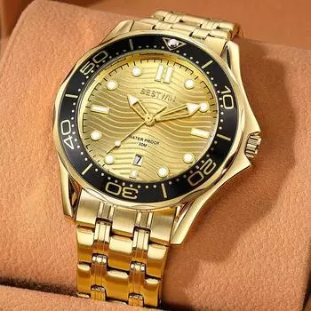 Модные деловые мужские часы студенческие водонепроницаемые светящиеся модные кварцевые часы