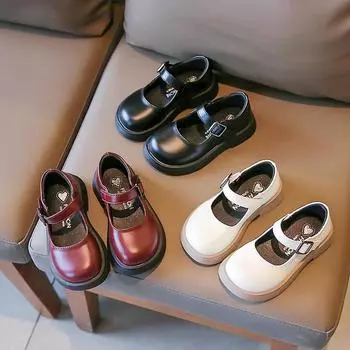 Модные детские кожаные туфли для девочек, для школы, вечеринки, свадьбы, Мэри Джейн, принцессы, дизайнерские детские черные мокасины, детские балетки 31