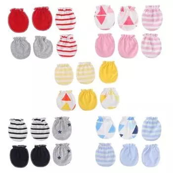 Модные детские перчатки против царапин, защитные перчатки для новорожденных, хлопковые варежки для лица жёлтый