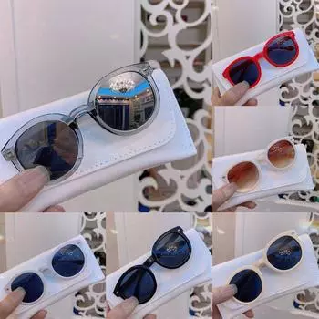 Модные детские солнцезащитные очки для маленьких девочек и мальчиков с защитой от УФ-лучей серый