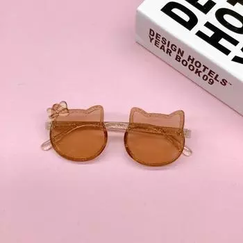 Модные детские солнцезащитные очки с бантом, милые детские солнцезащитные очки в форме кошки, модные солнцезащитные очки для девочек